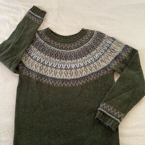 Benetton Nordic Knit Sweater Pullover Ski Apres